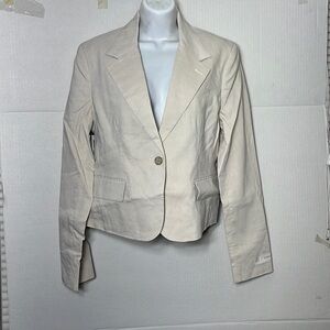 NWT Aritzia Babaton color Natural Ecru Mastery Linen Blazer